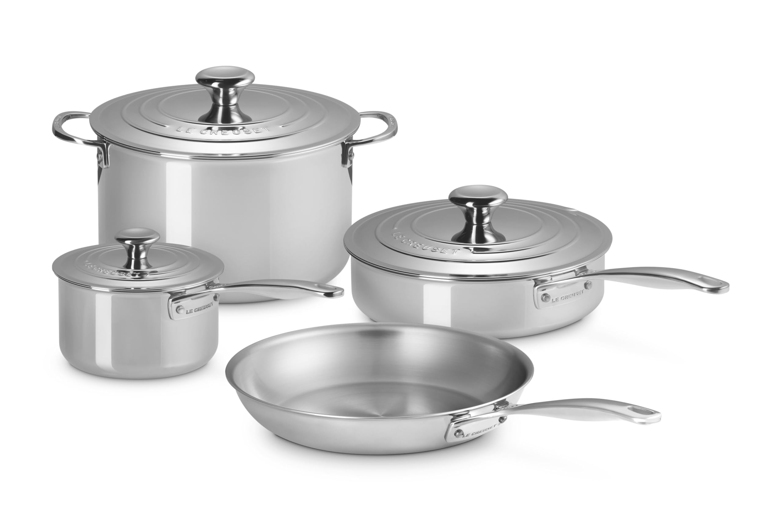 Amazon.com: Le Creuset 7 Piece Set - Stainless Steel: Home & Kitchen
